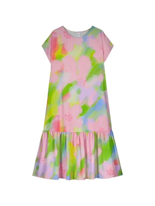 Pink Bloom Maxi Mekko Pastelli Vaaleanpunainen/Vihreä<MAINIO Store