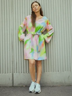 Pink Bloom Tunika Mekko Pastelli Vaaleapunainen/Vihreä<MAINIO Online