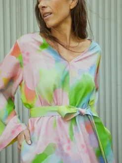 Pink Bloom Tunika Mekko Pastelli Vaaleapunainen/Vihreä<MAINIO Online