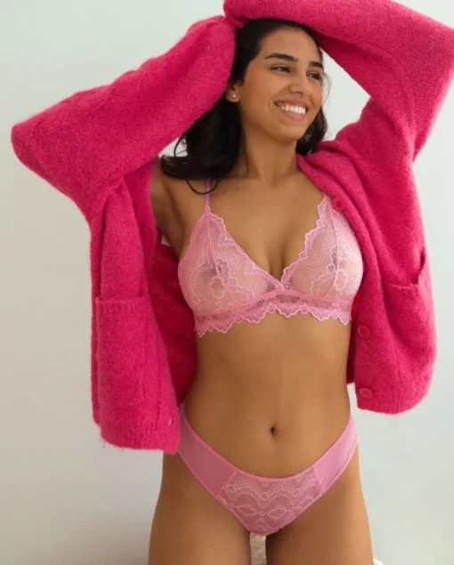 Pitsi Läpikuultavat Rintaliivit Vaaleanpunainen<UNDERSTATEMENT Hot