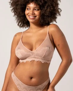 Pitsi Mesh Kolmiorintaliivit Beige<UNDERSTATEMENT Discount