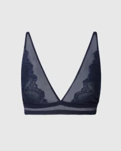Pitsi Mesh Plunge Rintaliivit Tummansininen<UNDERSTATEMENT Online