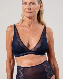 Pitsi Mesh Plunge Rintaliivit Tummansininen<UNDERSTATEMENT Online