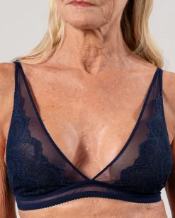 Pitsi Mesh Plunge Rintaliivit Tummansininen<UNDERSTATEMENT Online