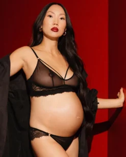Pitsi Mesh Strappy Demi Läpikuultavat Rintaliivit Musta<UNDERSTATEMENT Fashion