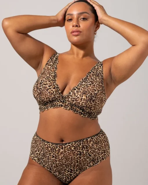 Pitsi Plunge Bralette Leopardi<UNDERSTATEMENT Outlet