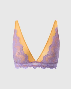 Pitsi Plunge Bralette Lila/Keltainen<UNDERSTATEMENT Cheap