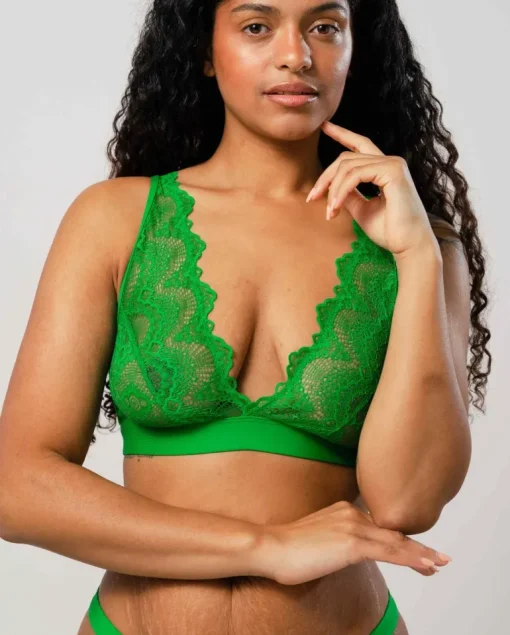 Pitsi Plunge Bralette Vihreä Muratti<UNDERSTATEMENT Outlet