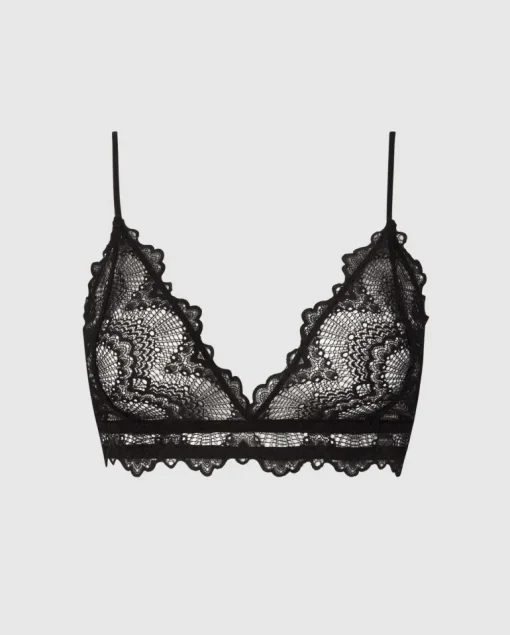 Pitsinen Bralette Musta<UNDERSTATEMENT Shop