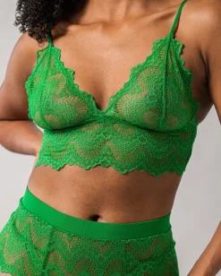 Pitsinen Bralette Toppi Vihreä<UNDERSTATEMENT Discount