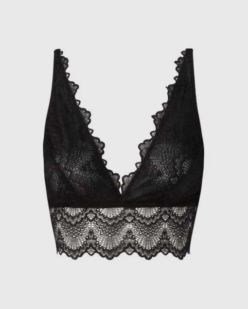 Pitsinen Plunge Bralette Toppi Saboteur Musta<UNDERSTATEMENT Hot