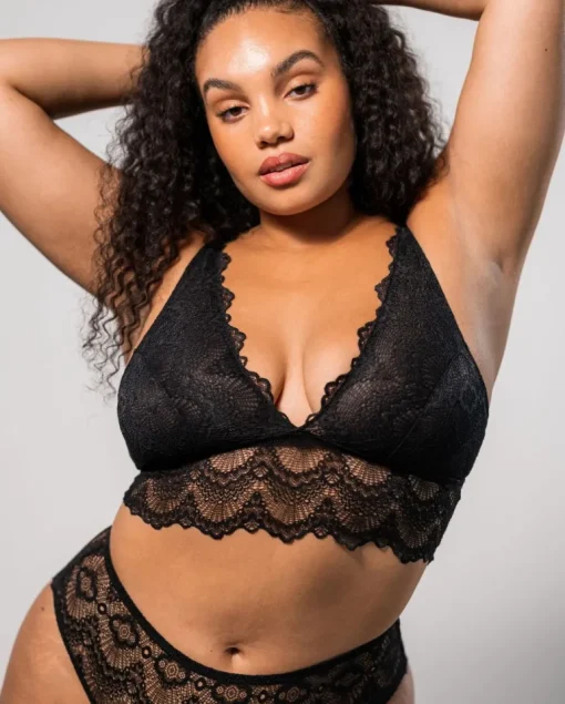 Pitsinen Plunge Bralette Toppi Saboteur Musta<UNDERSTATEMENT Hot