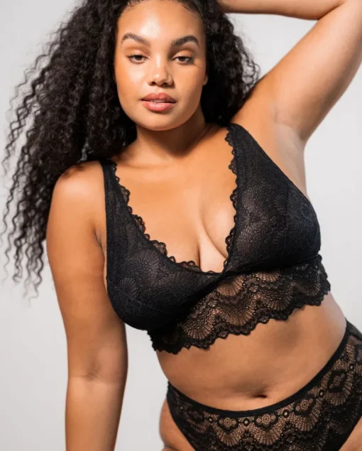 Pitsinen Plunge Bralette Toppi Saboteur Musta<UNDERSTATEMENT Hot