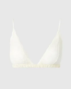 Pitsi-satiini Bralette Valkoinen<UNDERSTATEMENT Clearance