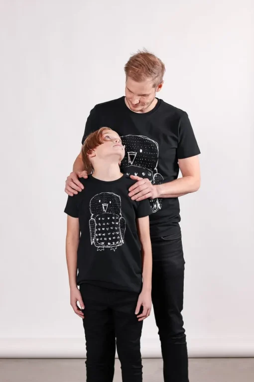 Pöllö t-paita musta<Aarrelabel Sale