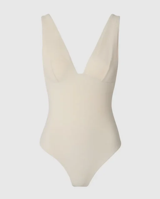 Plunge Swimsuit Cream White<UNDERSTATEMENT New