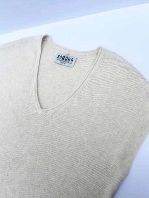 Polly Cotton Top Ivory White<KOMODO Best