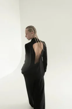 Polunochnik Takki Avoimella Selällä Musta<KM by LANGE Fashion