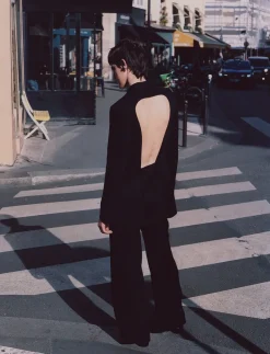 Polunochnik Takki Avoimella Selällä Musta<KM by LANGE Fashion