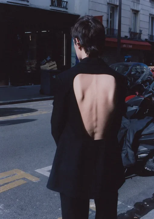 Polunochnik Takki Avoimella Selällä Musta<KM by LANGE Fashion