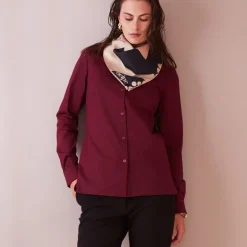 Poplin Shirt Wine Red<Studio Heijne Hot