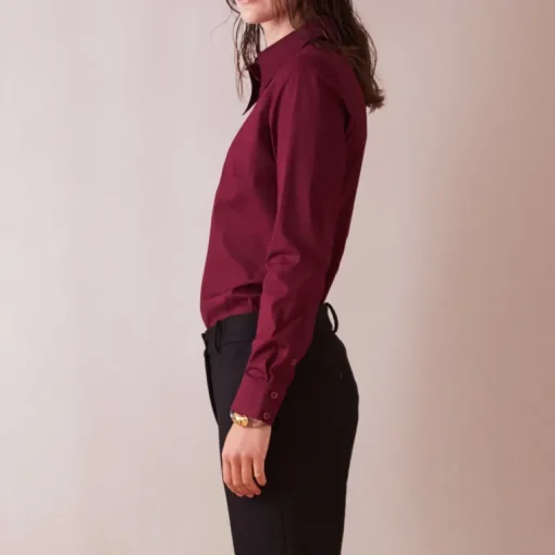 Poplin Shirt Wine Red<Studio Heijne Hot