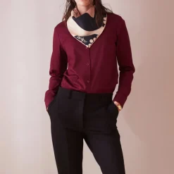 Poplin Shirt Wine Red<Studio Heijne Hot