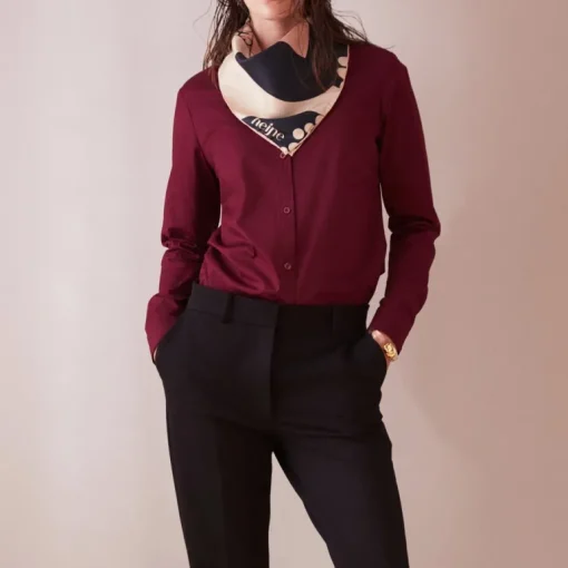 Poplin Shirt Wine Red<Studio Heijne Hot
