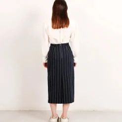 Prime Midi Length Pencil Skirt Pinstripe<Studio Heijne Cheap