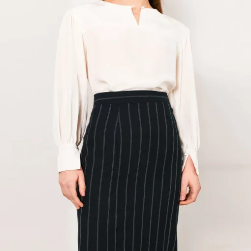 Prime Midi Length Pencil Skirt Pinstripe<Studio Heijne Cheap