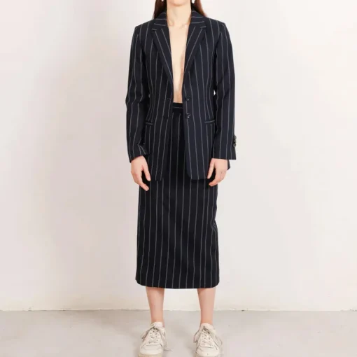 Prime Midi Length Pencil Skirt Pinstripe<Studio Heijne Cheap