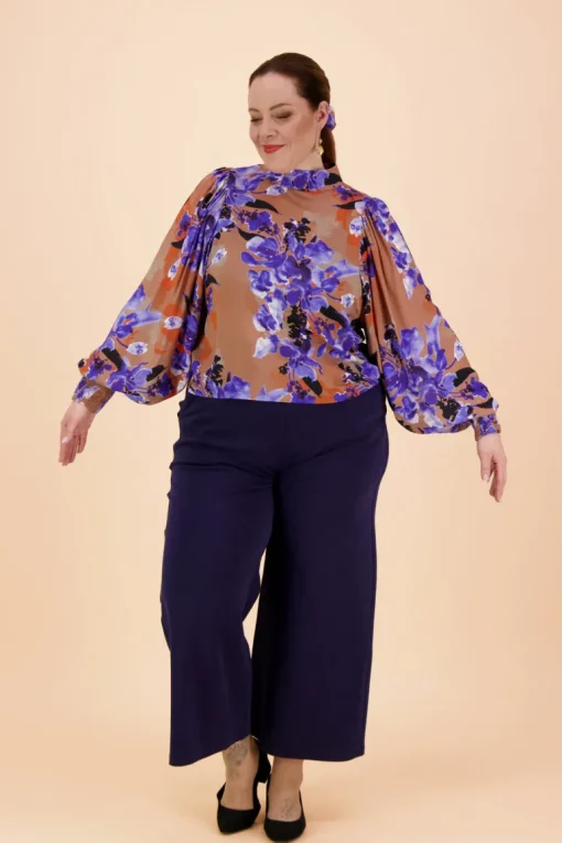 Puff Blouse Iris Brown/Purple<KAIKO Clearance