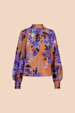 Puff Blouse Iris Brown/Purple<KAIKO Clearance