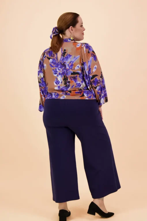 Puff Blouse Iris Brown/Purple<KAIKO Clearance