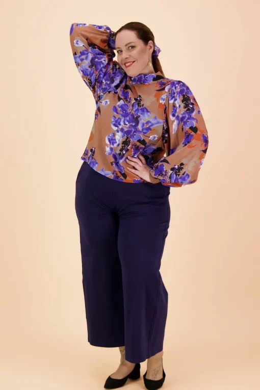 Puff Blouse Iris Brown/Purple<KAIKO Clearance