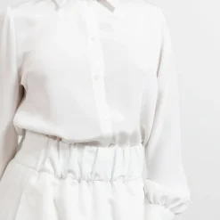 Puff Sleeve Silk Crepe Shirt<Studio Heijne Hot