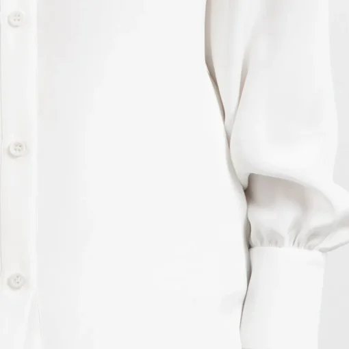 Puff Sleeve Silk Crepe Shirt<Studio Heijne Hot