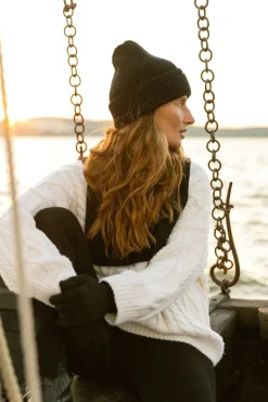Punto Merino Neck Warmer Black<Salanida Cheap