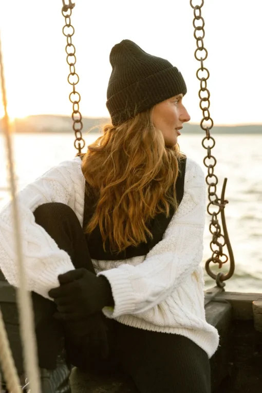 Punto Merino Neck Warmer Black<Salanida Cheap