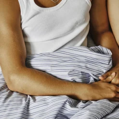 Puuvilla Percale Stripe tyynyliina Sininen Paita raita<HOMEHAGEN Online