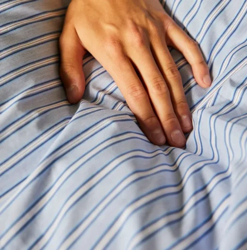 Puuvilla Percale Stripe tyynyliina Sininen Paita raita<HOMEHAGEN Online