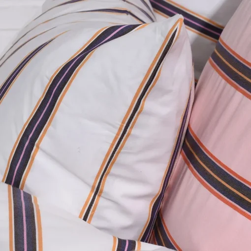 Puuvillaperkaalipussilakanasetti Kerma Raita<HOMEHAGEN Sale