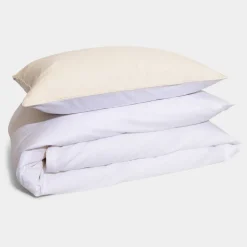 Puuvillaperkaalipussilakanasetti Kerma-Valkoinen<HOMEHAGEN Outlet