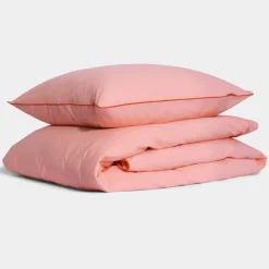 Puuvillaperkaalipussilakanasetti Vaaleanpunainen<HOMEHAGEN Hot