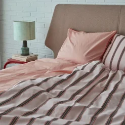 Puuvillaperkaalipussilakanasetti Vaaleanpunainen<HOMEHAGEN Hot
