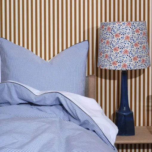 Puuvillaperkaalipussilakanasetti Navy Raita<HOMEHAGEN Cheap