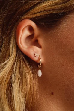 Quartz Yksittäinen Korvakoru Pinkki<JOIA Shop