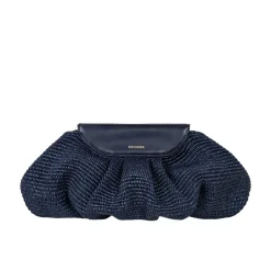 Raffia Cloud Bag Blue<NOVINSKA Cheap