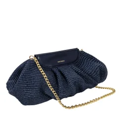 Raffia Cloud Bag Blue<NOVINSKA Cheap