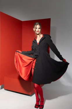 Raven Red Sadetakki Musta/Punainen<RainSisters Best Sale